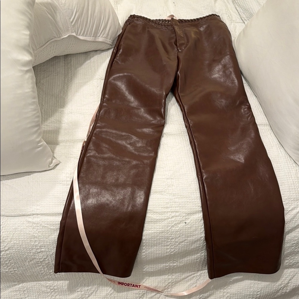 House of CB Brown Leather Pants